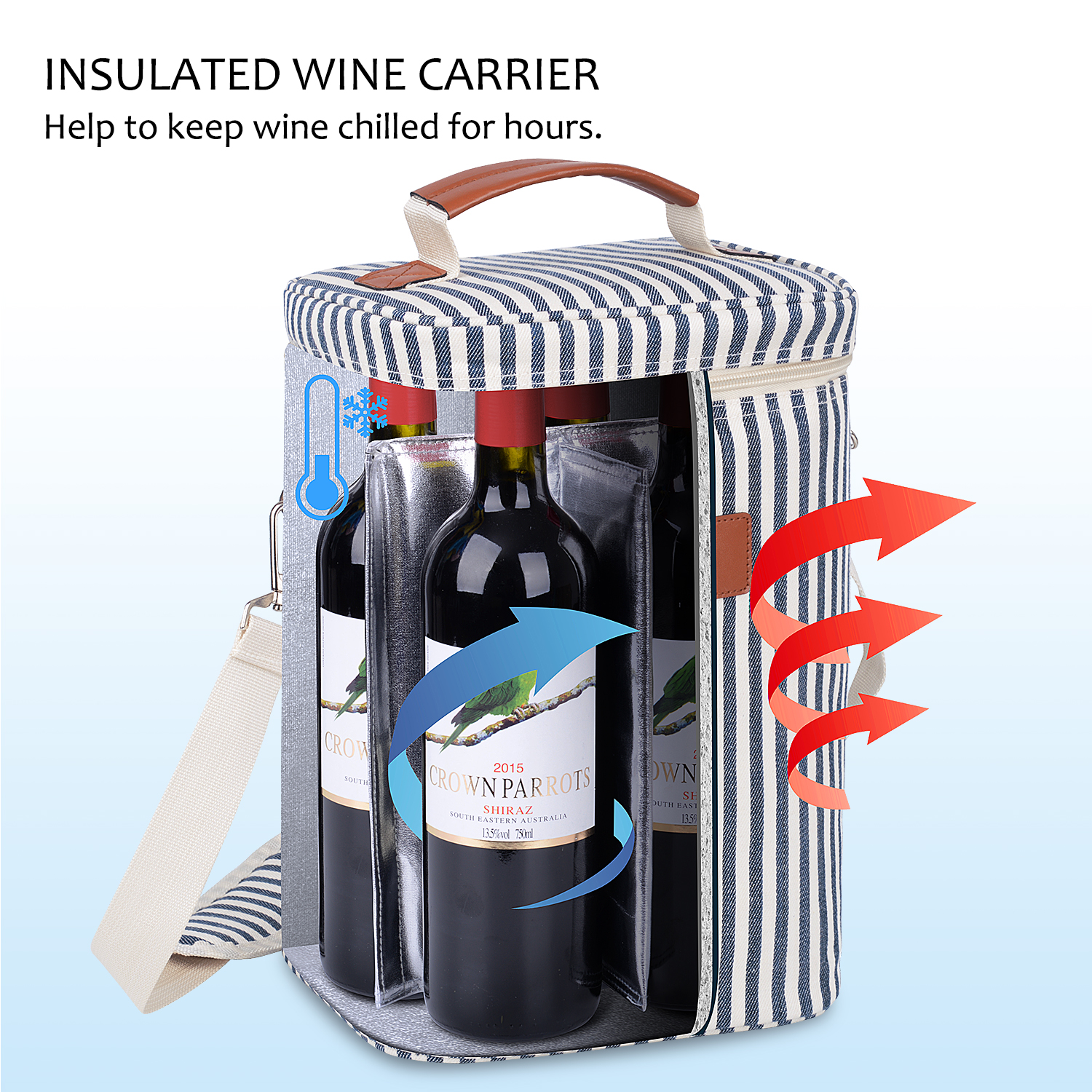 plastic wine cooler bags